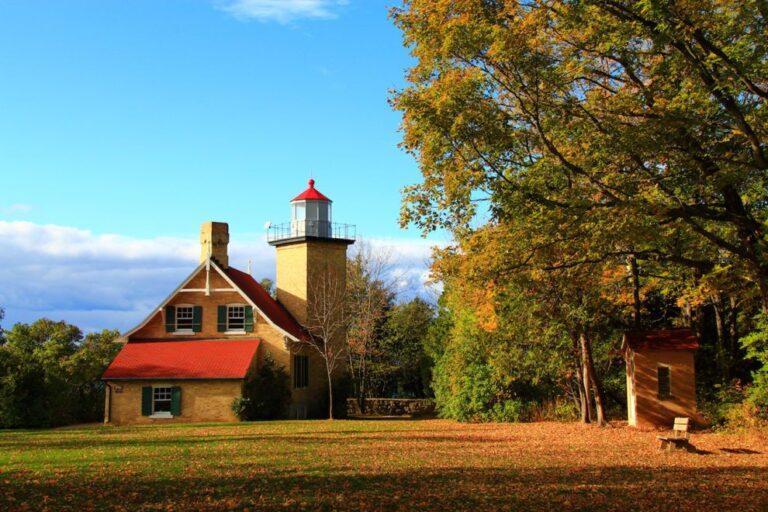 Eagle Bluff Lighthouse in Early Fall